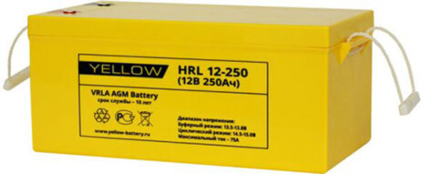 АКБ YELLOW HRL 12-250 для ИБП